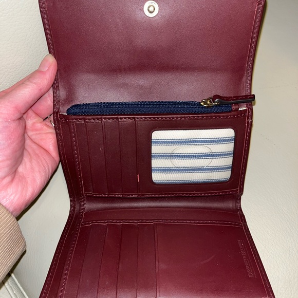 Dooney & Bourke Red Leather Wallet with Flap Closure - Picture 2 of 5